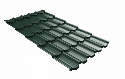 Профиль волновой Квинта плюс 3D (Kvinta plus 3D) 0,5 PE Полиэстер RAL 6005 зеленый мох Grand Line