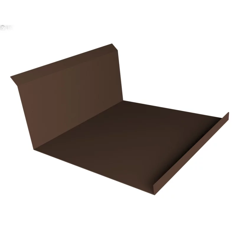 Планка примыкания нижняя 20х122х260х15 0,5 Velur X RAL 8017 шоколад (2м) фото | Партнер Строй