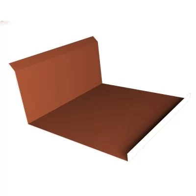 Планка примыкания нижняя 20х122х260х15 0,45 Drap TX RAL 8004 терракота (3м)