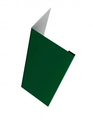 Нащельник (для калиток и ворот) 25х35 жалюзи Milan, Tokyo, Palermo 0,45 Drap с пленкой RAL 6005 зеленый мох (L1,68)