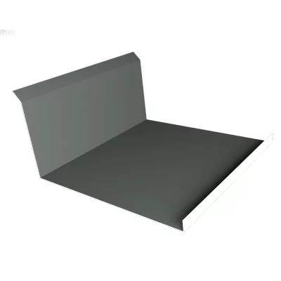 Планка примыкания нижняя 20х122х260х15 0,45 полиэстер с пленкой RAL 7005 мышино-серый (3м)
