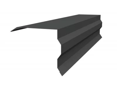 Планка торцевая фигурная 100х85 0,5 Сатин матовый ТХ RAL 7016 антрацитово-серый (3м)