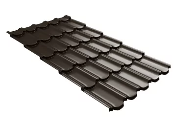 Профиль волновой Квинта плюс 3D (Kvinta plus 3D) 0,45 Drap RR 32 темно-коричневый Grand Line