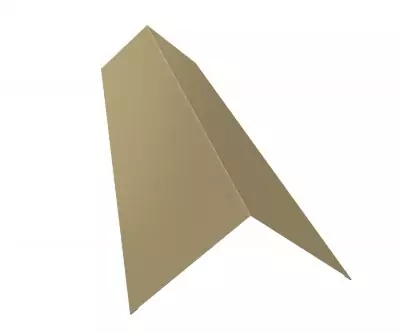 Планка конька плоского 145х145 0,4 полиэстер с пленкой RAL 1014 слоновая кость (3м)