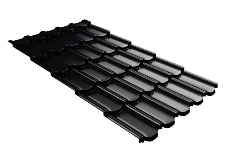 Профиль волновой Квинта плюс 3D (Kvinta plus 3D) 0,45 Drap RAL 9005 черный Grand Line фото | Партнер Строй