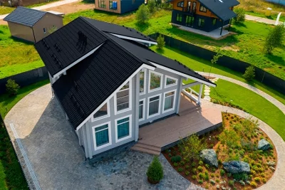Профиль волновой Классик (Classic) 0,45 Drap RAL 7024 мокрый асфальт Grand Line фото | Партнер Строй