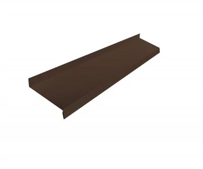 Отлив простой 150 0,5 PurPro с пленкой RAL 8017 шоколад (2м)