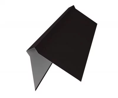 Планка конька плоского 220х50х220 0,45 Drap TX RAL 9005 черный (3м)