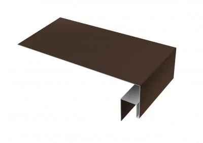 Планка околооконная сложная Блок-хаус новый 200х50х27 0,5 Drap TX RAL 8017 шоколад (3м)
