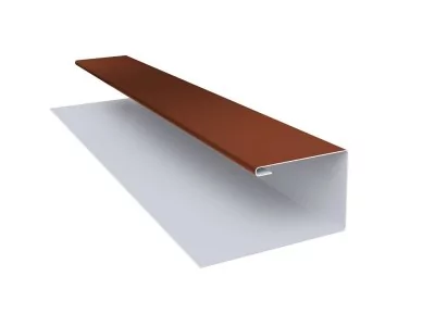 Планка П-образная Блок-хаус новый 0,45 Drap TX RAL 8004 терракота (3м)