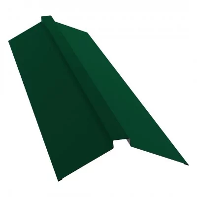 Планка конька плоского 175х50х175 0,45 Drap TX RAL 6005 зеленый мох (2м)