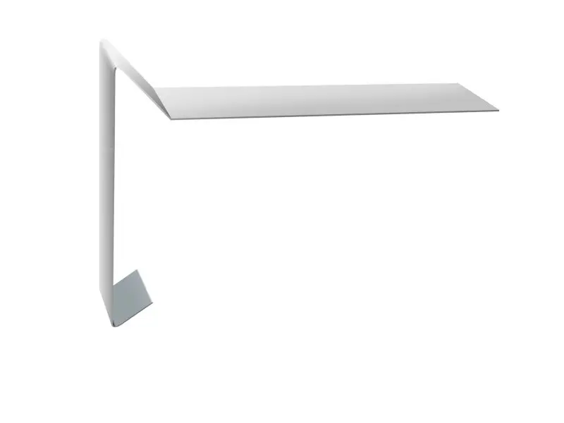 Планка ветровая для мягкой кровли 100х20х70 0,45 полиэстер с пленкой RAL 9003 сигнальный белый (3м) фото | Партнер Строй