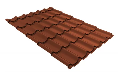 Профиль волновой Классик (Classic) 0,45 Drap TX RAL 8004 терракота Grand Line