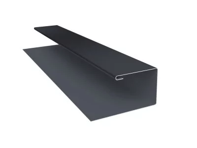 Планка П-образная Блок-хаус новый 0,45 Drap TwinColor RAL 7024 мокрый асфальт (2м)