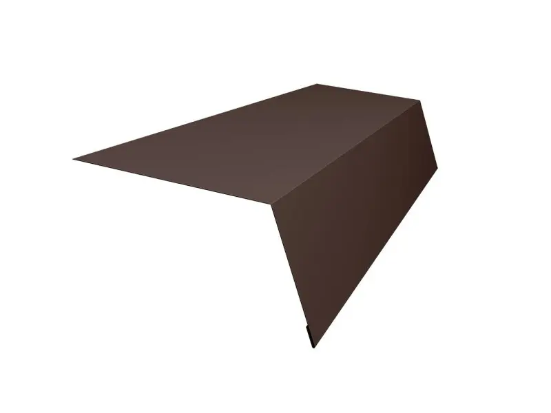 Планка карнизная для мягкой кровли 100х65 0,45 Drap TX RAL 8017 шоколад (3м) фото | Партнер Строй