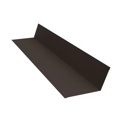 Планка примыкания 90х140 0,5 GreenCoat Pural БТ матовый RR 32 темно-коричневый (RAL 8019 серо-коричневый) (3м)