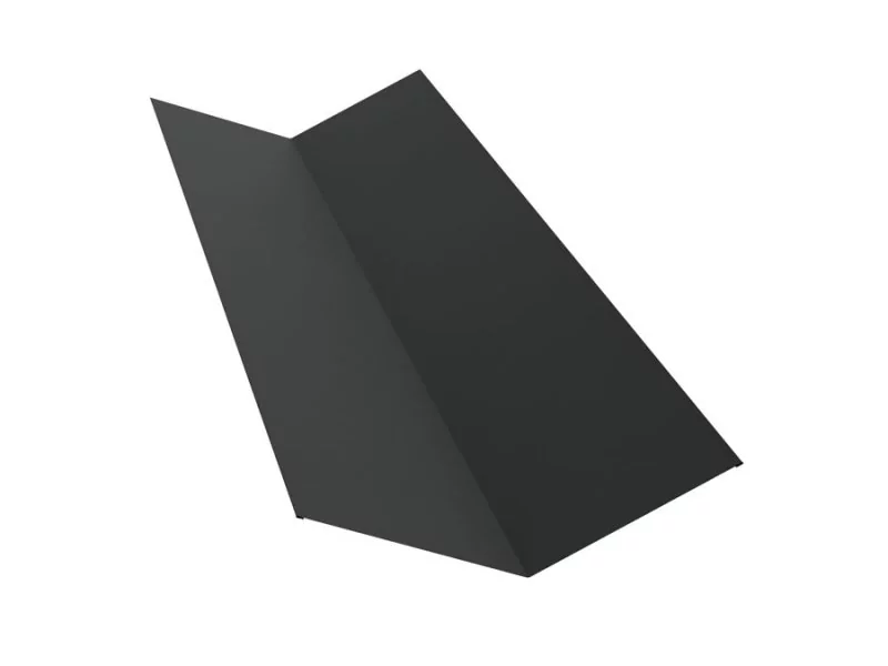 Планка ендовы верхней 145х145 0,5 GreenCoat Pural БТ матовый RR2H3 (RAL 7016 антрацитово-серый) (2м) фото | Партнер Строй