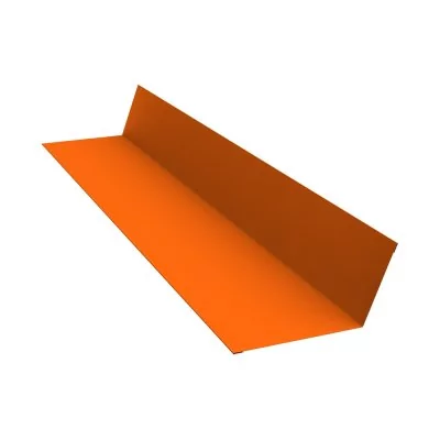 Планка примыкания 90х140 0,45 полиэстер с пленкой RAL 2004 оранжевый (2м)