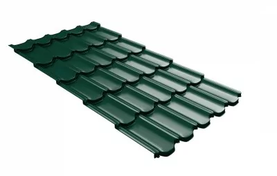 Профиль волновой Квинта плюс 3D (Kvinta plus 3D) 0,45 Drap TX RAL 6005 зеленый мох Grand Line
