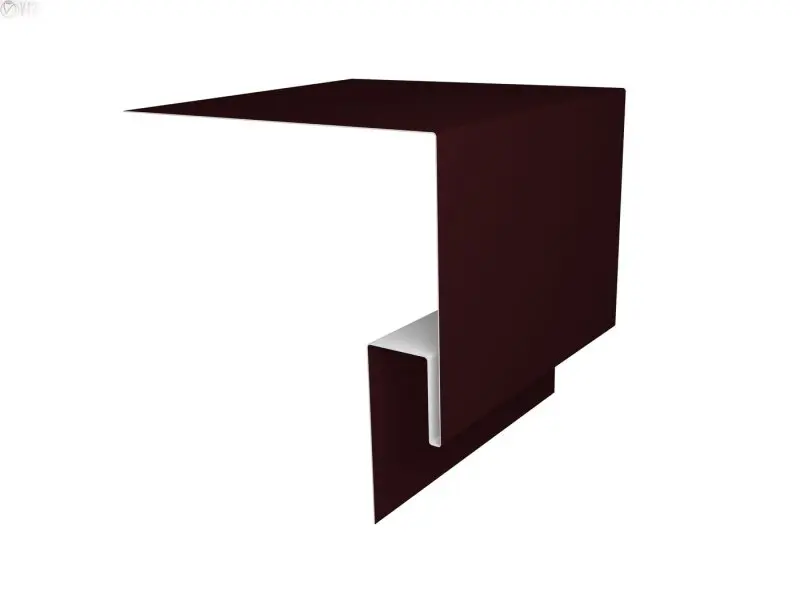 Планка околооконная сложная 250х50х18 (j-фаска) 0,45 Drap TX RAL 3005 красное вино (3м) фото | Партнер Строй