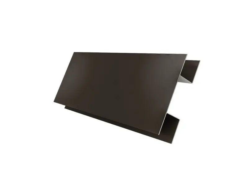 Планка H-образная Экобрус 0,5 GreenCoat Pural БТ матовый RR 32 темно-коричневый (RAL 8019 серо-коричневый) (2м) фото | Партнер Строй