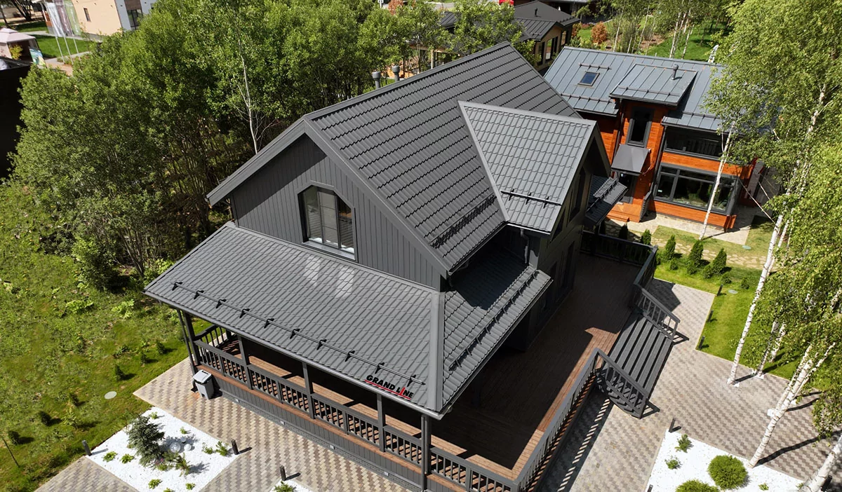 Северсталь металлочерепица Rooftop Бархат (Стальной Бархат)
