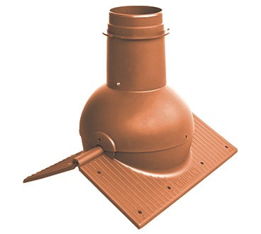 Коньковый элемент Krovent Pipe-Cone Красно - коричневый