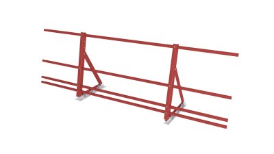 Ограждение кровельное со снегозадержателем на фальц Optima 0,65х2м RAL 3016