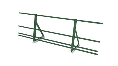 Ограждение кровельное со снегозадержателем на фальц Optima 0,65х2м RAL 6002