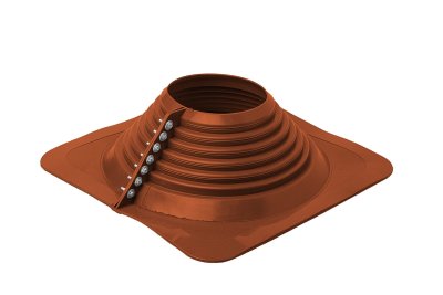 Проходной элемент прямой №8R терракот (178-330 мм) +185 EPDM Master Flash