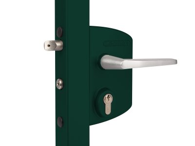 Замок LAKQ 6060 U2L корпус металлический, с ручками из алюминия, зеленый RAL 6005 Blister