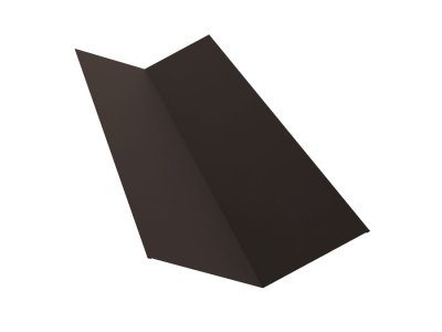 Планка ендовы верхней 145х145 0,5 GreenCoat Pural БТ матовый RR 32 темно-коричневый (RAL 8019 серо-коричневый) (2м)