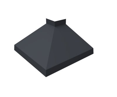 Угол отлива внешний 100 0,5 GreenCoat Pural БТ матовый с пленкой RR 23 темно-серый (RAL 7024 мокрый асфальт)
