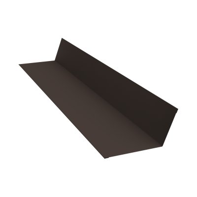 Планка примыкания 90х140 0,5 GreenCoat Pural БТ матовый RR 32 темно-коричневый (RAL 8019 серо-коричневый) (3м)