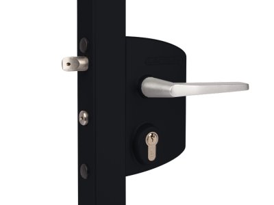 Замок LAKQ 6060 U2L корпус металлический, с ручками из алюминия, черный RAL 9005
